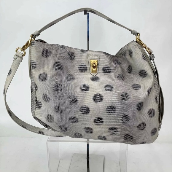 Marc Marc Jacob’s Great grey polkadot reptile embossed bag - Picture 3 of 5
